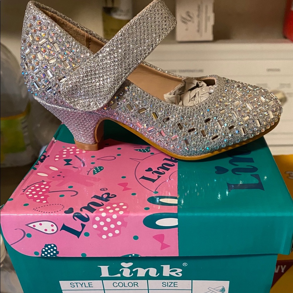 Size:9 for children|Silver Heels